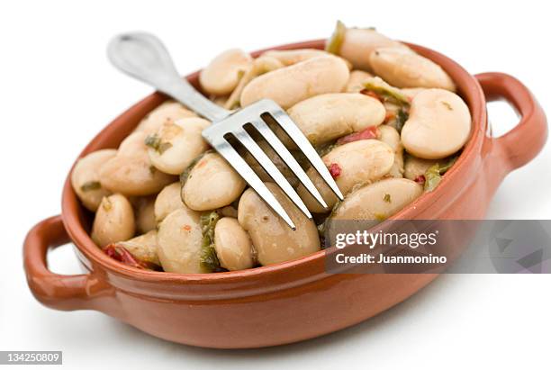 white beans salad - lima bean stock pictures, royalty-free photos & images