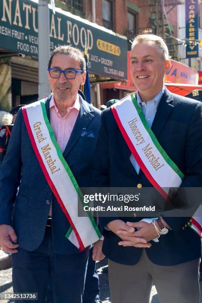 Grand Marshal Commissioner of the FDNY Daniel A. Nigro and Honorary Marshal Commissioner of the NYPD Dermot Shea attends during The Grand Procession...