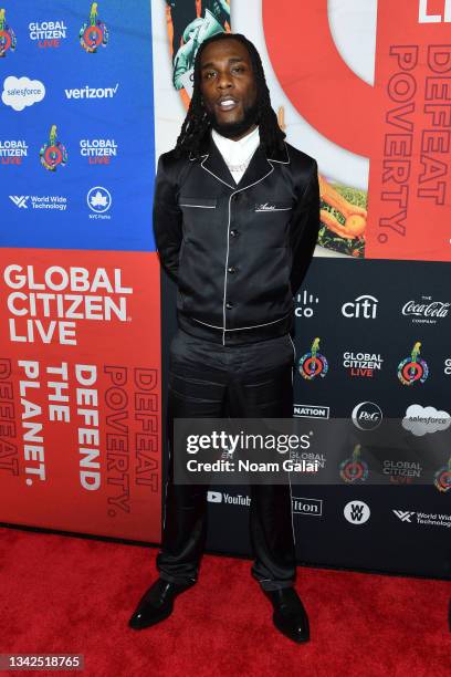 Burna Boy attends Global Citizen Live, New York on September 25, 2021 in New York City.