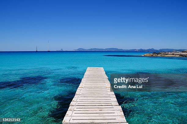 turquoise waters formentera - formentera stock pictures, royalty-free photos & images