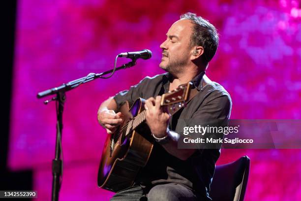 Singer / Songwriter Dave Matthews performs in concert during Farm Aid 2021 at the Xfinity Theatre on September 25, 2021 in Hartford, Connecticut.