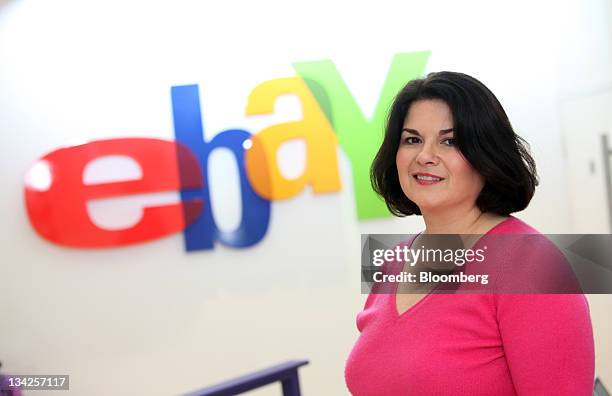 Miriam Lahage, global head of fashion brand for EBay Inc., poses for a photograph at the company's Christmas "pop-up" store in London, U.K., on...