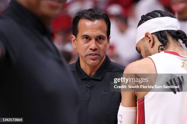 Miami Heat head coach Erik Spoelstra received the advice from his father of reading books to find answers.