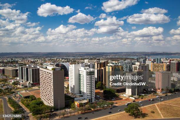 view of buildings  brasilia , federal district, brazil. - brasilia fotografías e imágenes de stock