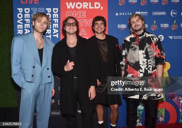 Seconds of Summer attends the 2021 Global Citizen Live, Los Angeles at The Greek Theatre on September 25, 2021 in Los Angeles, California.