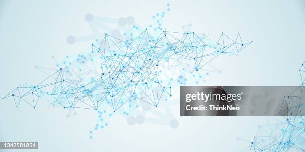 molecule technology background - neuroscience stock illustrations