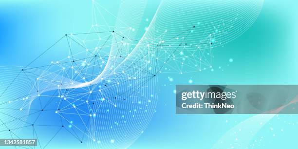 digits abstract background with connected line and dots, wave flow. digital neural networks. network and connection background for your presentation. - data explosion stock illustrations