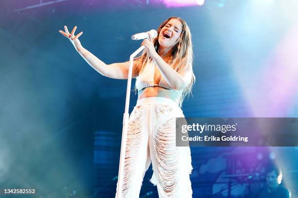 Maren Morris performs onstage during day one of the Pilgrimage Music & Cultural Festival on September 25, 2021 in Franklin, Tennessee.