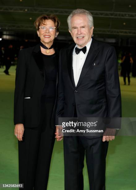 Annette Bening and Warren Beatty attend The Academy Museum of Motion Pictures Opening Gala at The Academy Museum of Motion Pictures on September 25,...