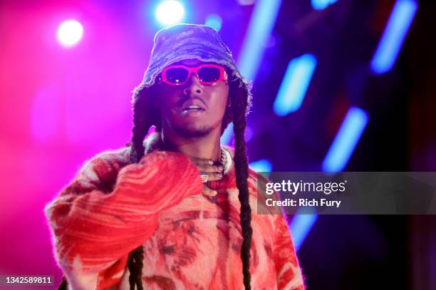 Takeoff of Migos performs onstage during Global Citizen Live on September 25, 2021 in Los Angeles, California.