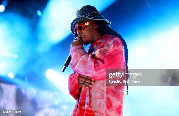 Takeoff of Migos performs onstage during Global Citizen Live on September 25, 2021 in Los Angeles, California.