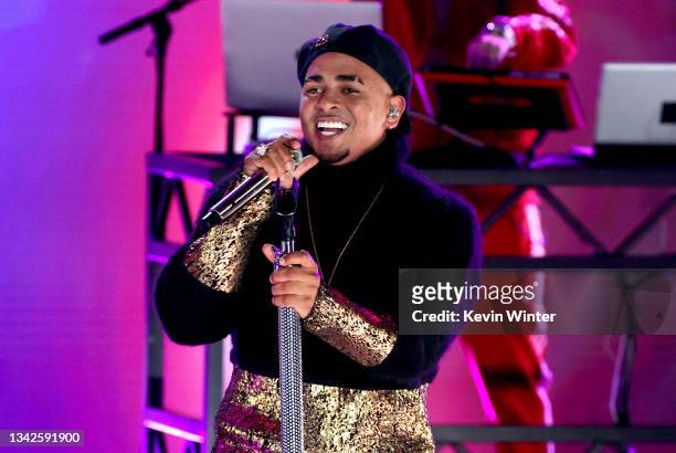 Ozuna performs onstage during Global Citizen Live on September 25, 2021 in Los Angeles, California.