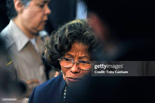 Katherine Jackson leave court after the sentencing of Dr. Conrad Murray at the Los Angeles Superior Court on November 29, 2011 in Los Angeles,...