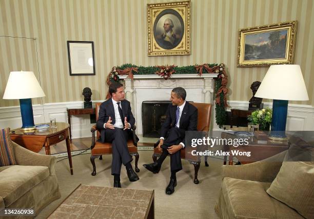 President Obama Meets With Dutch Prime Minister Mark Rutte In Oval ...