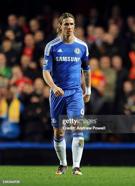 Fernando Torres of Chelsea during the Carling Cup quarter final match between Chelsea and Liverpool at Stamford Bridge on November 29, 2011 in...