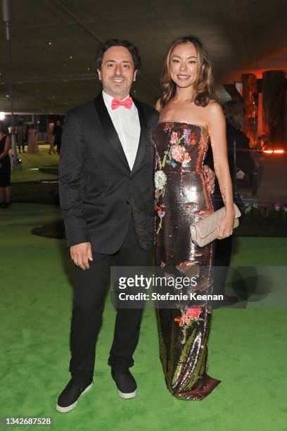 Sergey Brin and Nicole Shanahan attend the Academy Museum of Motion Pictures: Opening Gala honoring Haile Gerima and Sophia Loren, and Museum...