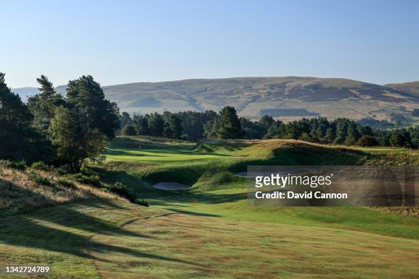 View of the par 4, ninth hole on the Kings Course at Gleneagles on September 01, 2021 in Auchterarder, Scotland.