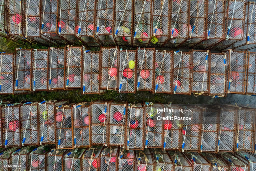 King crab fishing pots in Dutch Harbor