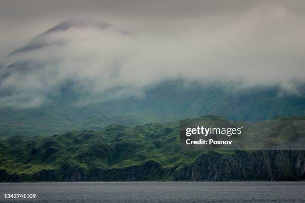 sea cliffs of unalaska, - unalaska - fotografias e filmes do acervo