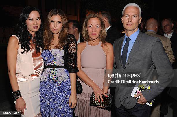 Wendi Murdoch, Dasha Zhukova and Klaus Biesenbach attend the Dior pop-up shop featuring Anselm Reyle for Dior at Miami Design District on November...