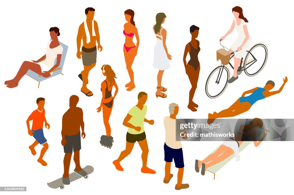 Summer people illustration