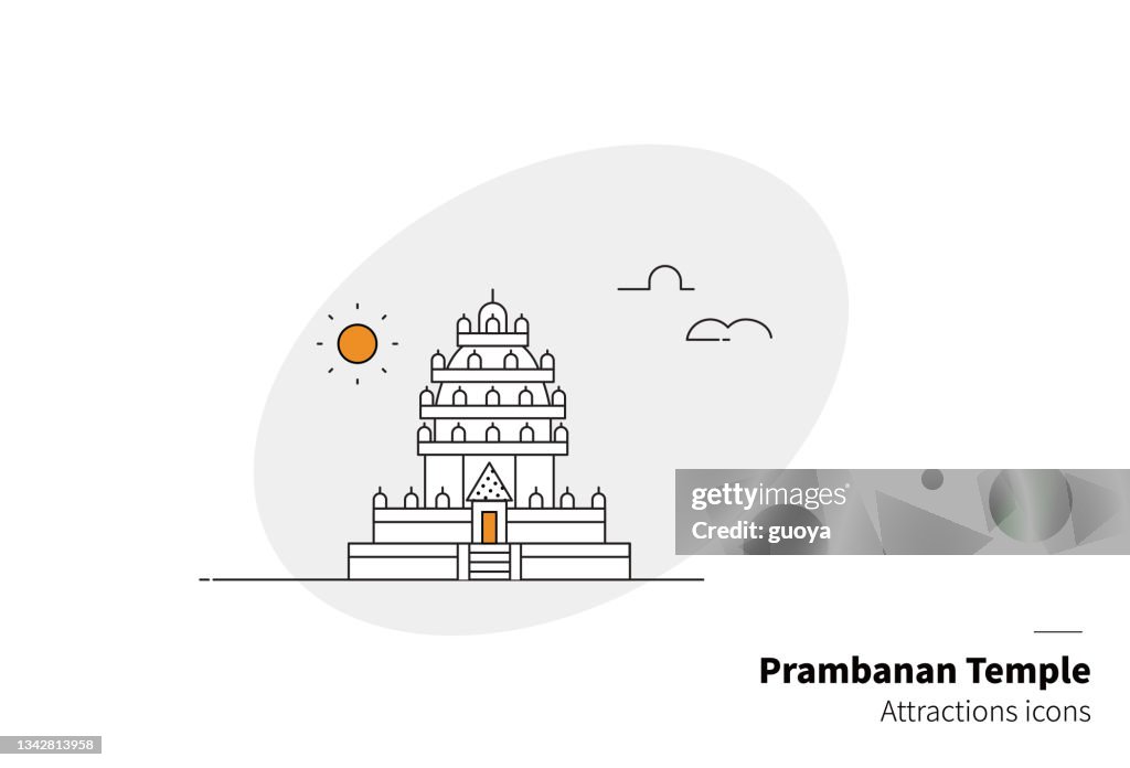 Prambanan Temple, tourist attraction in Indonesia.