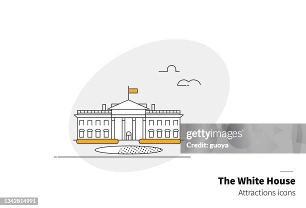 the white house, an american landmark building, the official residence of the president of the united states. - white house washington dc stock illustrations