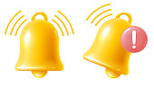 Yellow Bell Notification Sign Icon
