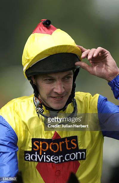 Jockey Richard Hughes during Royal Ascot at Ascot Racecourse in England on June 21, 2002.