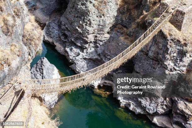 Inca Rope Bridge Photos and Premium High Res Pictures - Getty Images