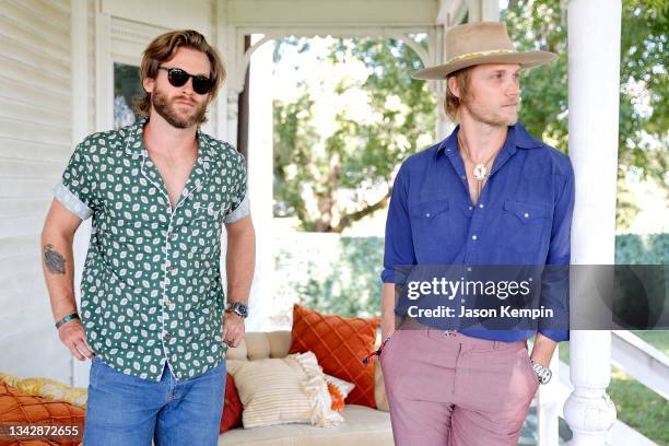 Jonathan Clay and Zach Chance of Jamestown Revival attends day two of the 2021 Pilgrimage Music & Cultural Festival on September 26, 2021 in...