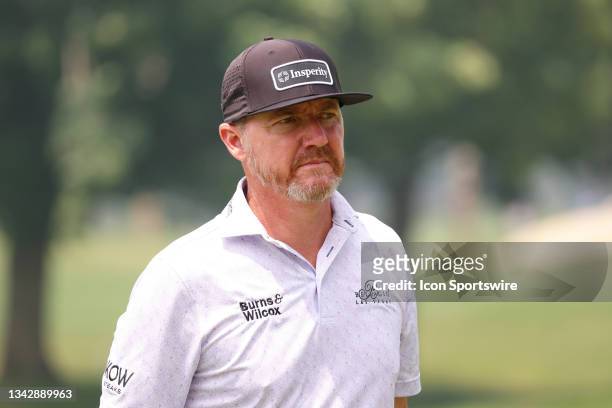 Golfer Jimmy Walker putts on the 2nd hole on June 29 during the first round of the Rocket Mortgage Classic at the Detroit Golf Club in Detroit,...
