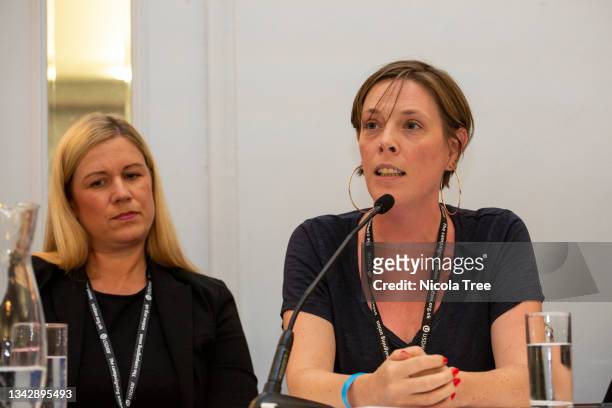 Jess Phillips, Shadow Minister for Domestic Violence & Safeguarding, and Ellie Reeves, Shadow Solicitor General, speak to delegates at the Fringe...