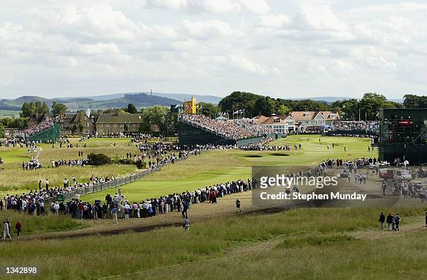 General view taken during the final round of the 131st Open Championship held at Muirfield Golf Club in Gullane, Scotland on July 21, 2002.