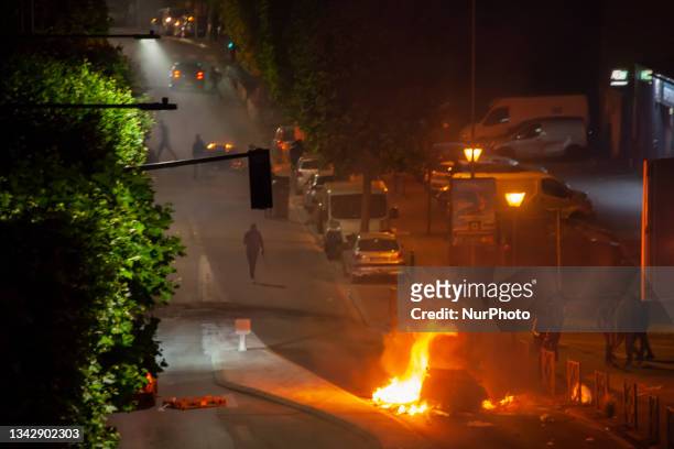 Second night of riot following the death of Nahel, in Montreuil, Ile de France, on june 30, 2023.