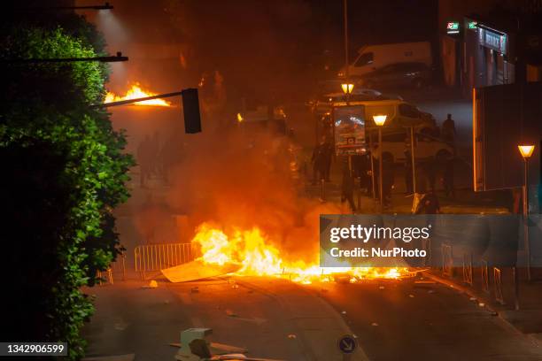 Second night of riot following the death of Nahel, in Montreuil, Ile de France, on june 30, 2023.