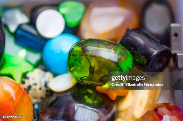 full frame of l semi-precious gem of varied shape - semi precious gem stockfoto's en -beelden