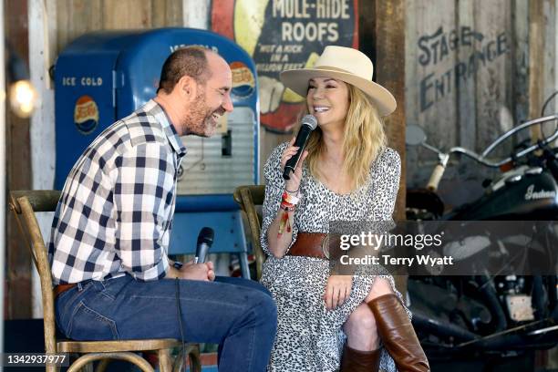 Pastor Jeff Simmons and Kathie Lee Gifford onstage during day two of the 2021 Pilgrimage Music & Cultural Festival on September 26, 2021 in Franklin,...