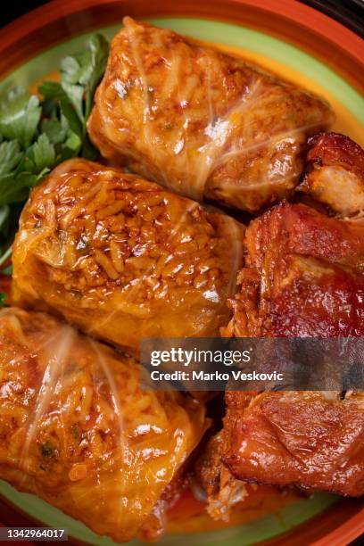 beef sarma. stock photo - cabbage roll stock pictures, royalty-free photos & images