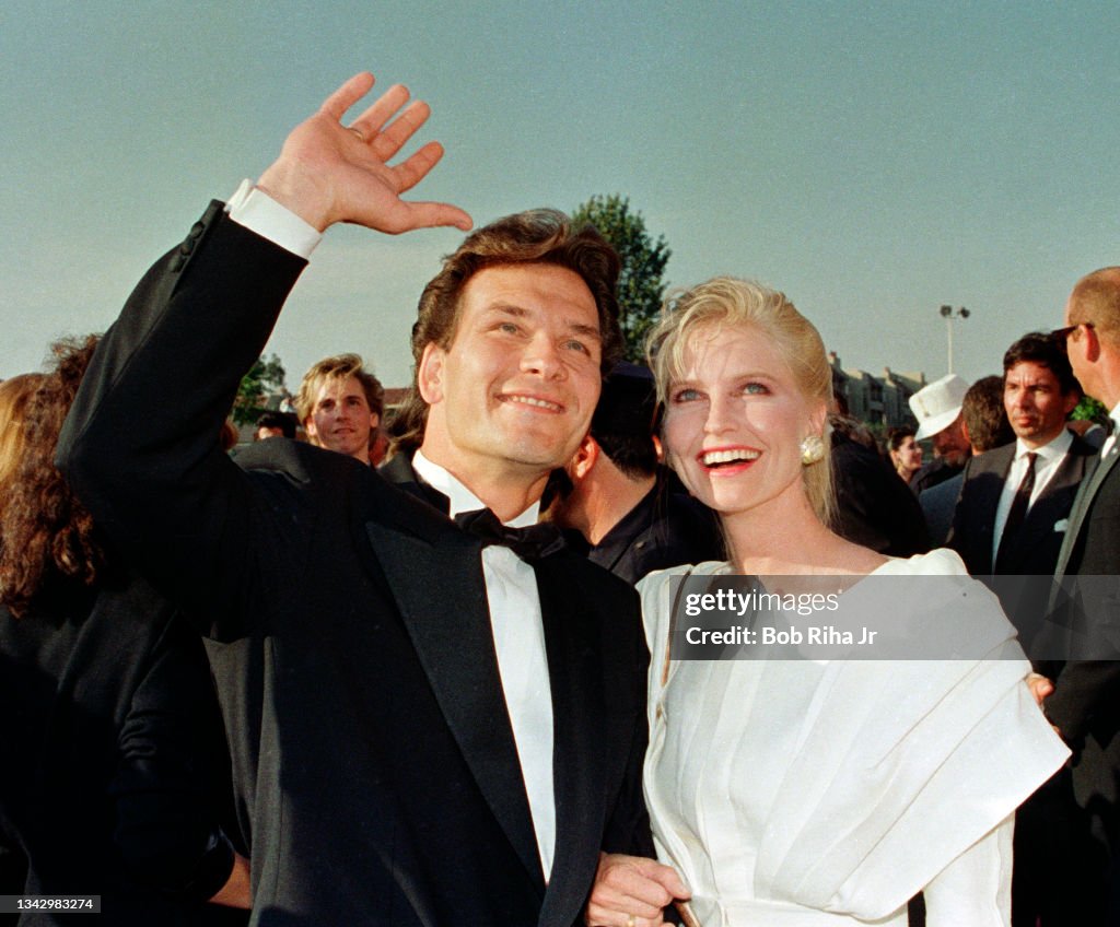 Patrick Swayze Lisa Niemi arrive at Academy Awards 1988
