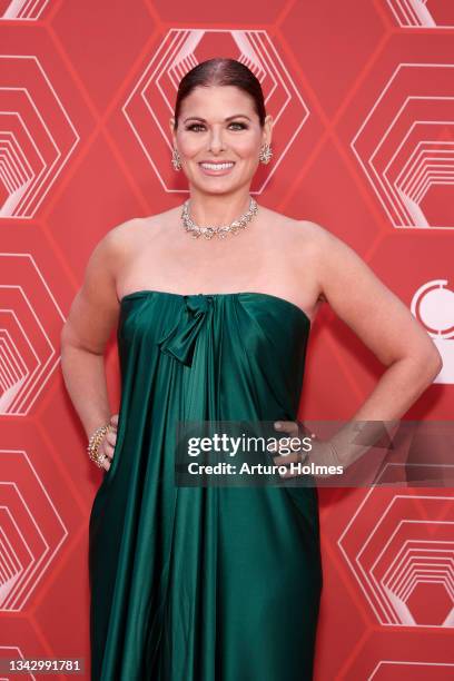 Debra Messing attends the 74th Annual Tony Awards at Winter Garden Theater on September 26, 2021 in New York City.