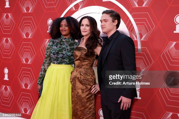 Caroline Aberash Parker, Mary-Louise Parker and William Atticus Parker attend the 74th Annual Tony Awards at Winter Garden Theater on September 26,...