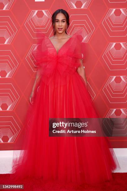 Zawe Ashton attends the 74th Annual Tony Awards at Winter Garden Theater on September 26, 2021 in New York City.