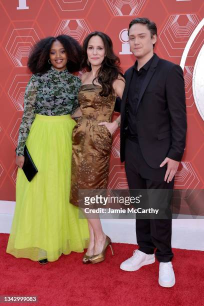 Caroline Aberash Parker, Mary-Louise Parker and William Atticus Parker attend the 74th Annual Tony Awards at Winter Garden Theater on September 26,...