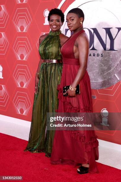 LaChanze and Celia Rose Gooding attend the 74th Annual Tony Awards at Winter Garden Theater on September 26, 2021 in New York City.