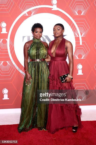 LaChanze and Celia Rose Gooding attend the 74th Annual Tony Awards at Winter Garden Theater on September 26, 2021 in New York City.