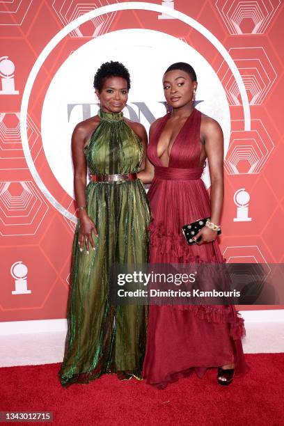 LaChanze and Celia Rose Gooding attend the 74th Annual Tony Awards at Winter Garden Theater on September 26, 2021 in New York City.