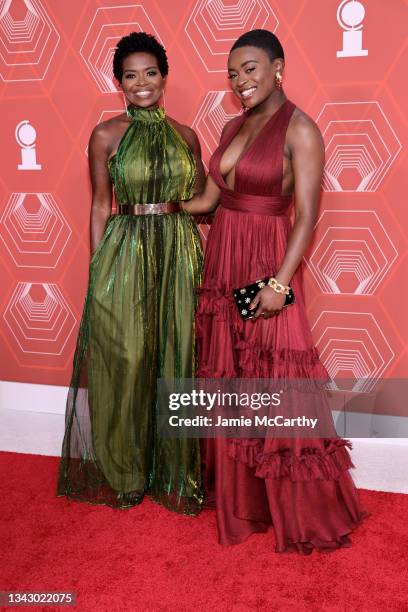 LaChanze and Celia Rose Gooding attend the 74th Annual Tony Awards at Winter Garden Theater on September 26, 2021 in New York City.