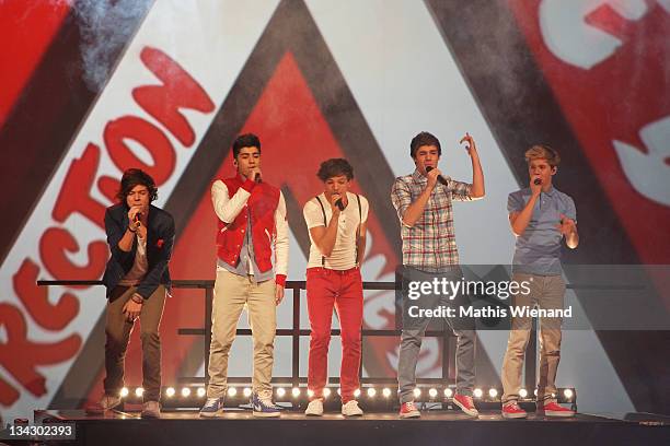 One Direction attends The Dome 60 on November 30, 2011 in Duisburg, Germany.