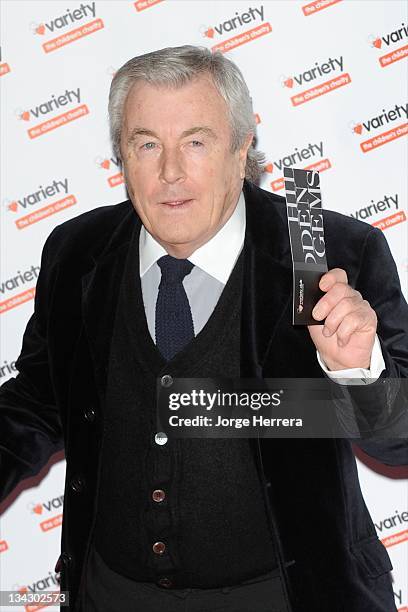 Terry O'Neil arrives at the Hidden Gems Photography Gala Auction in aid of Variety Club the Children's Charity at the St Pancras Renaissance Hotel on...